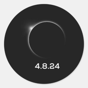Adesivo Redondo Solar Eclipse 4824 de abril de 8 de 2024