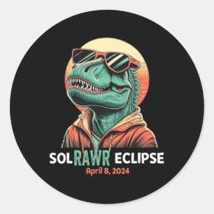 Adesivo Redondo Solar Eclipse Abril 8 2024 Eclipse Kids Trex