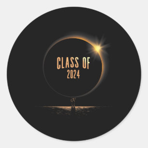 Adesivo Redondo Solar Eclipse College Dabbing Graduation Cl De 202
