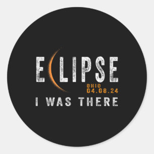 Adesivo Redondo Solar Eclipse Ohio I Estava Lá Totalmente Eclipse