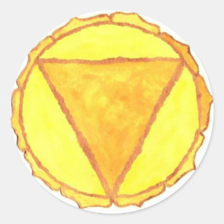 Adesivo Redondo Solar Plexus Chakra Sticker