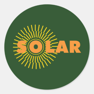 Adesivo Redondo Solar Power Sun