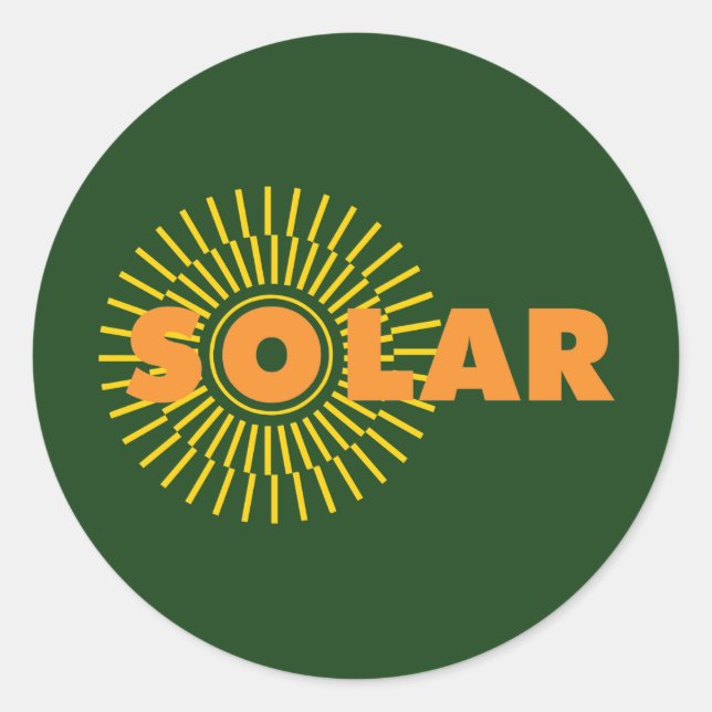 Adesivo Redondo Solar Power Sun (Frente)