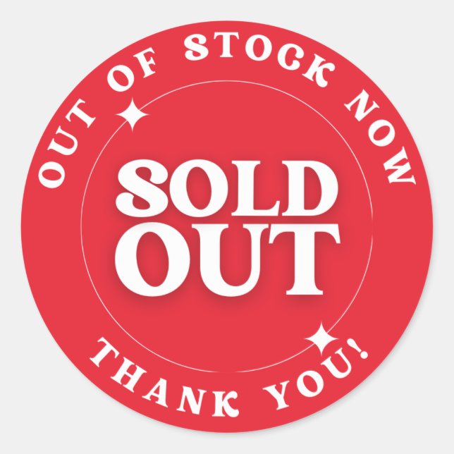 Adesivo Redondo Sold Out (Out of Stocks) Sticker (Frente)