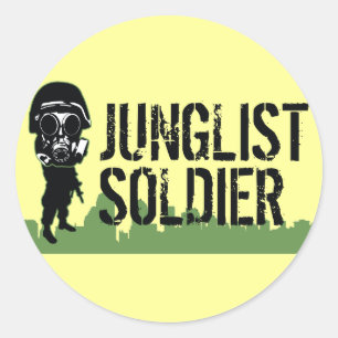 Adesivo Redondo Soldado de Junglist