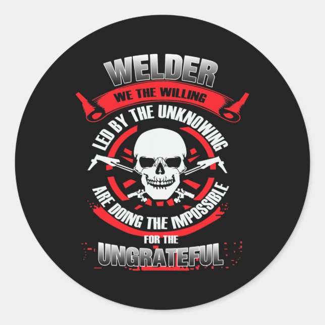 Adesivo Redondo Soldado, Nós, O Selvagem, Liderados Pela Insabedor (Frente)