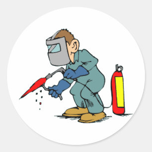 Adesivo Redondo Soldador