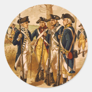 Adesivo Redondo Soldados Continental por Henry Alexander Ogden