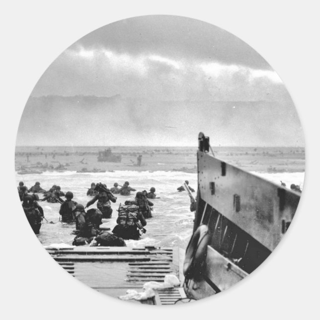 Adesivo Redondo Soldados LCI andando em terra (Frente)