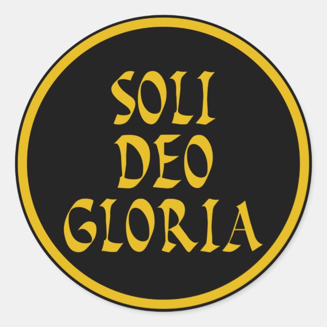 Adesivo Redondo Soli Deo Gloria (Frente)