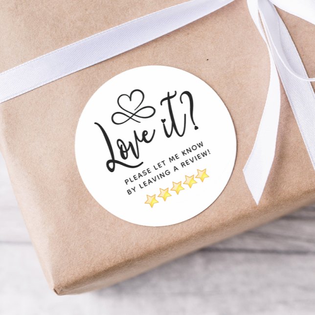 Adesivo Redondo Solicitação de Revisão Simples (Criador carregado)