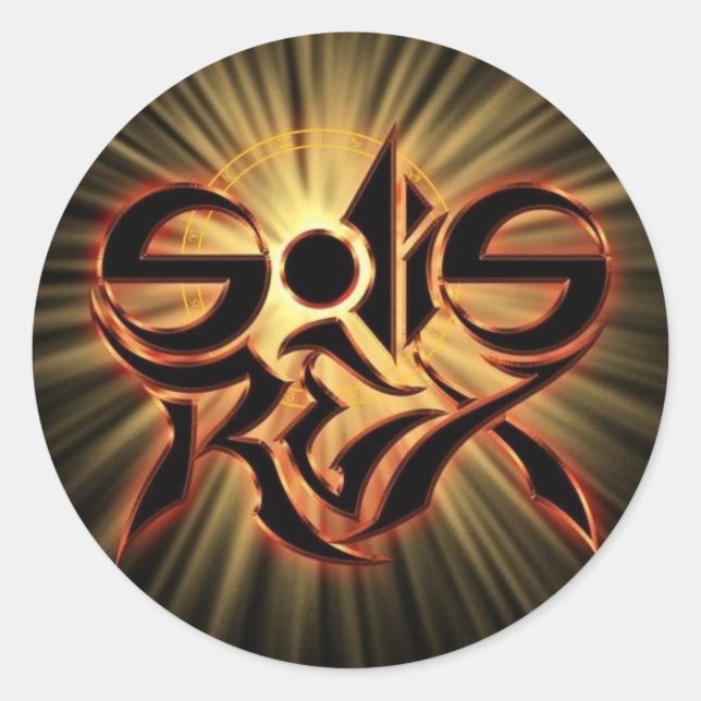 Adesivo Redondo Solis Rex Stickers (Frente)