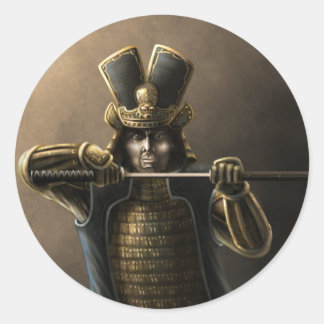 Adesivo Redondo Solteiro Samurai