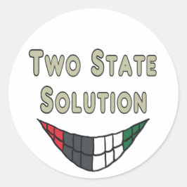 Adesivo Redondo Solução de dois estados