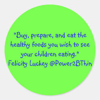 Adesivo Redondo Soluções de obesidade infantil