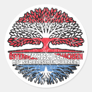 Adesivo Redondo Somália Somalisch Österreichisch Österreich Baum