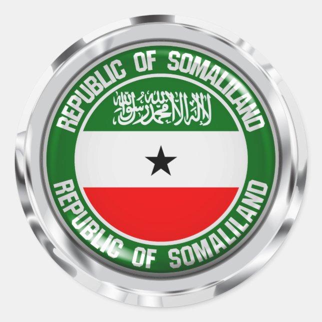 Adesivo Redondo Somaliland Round Emblem (Frente)