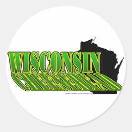 Adesivo Redondo Sombra de CheeseHead