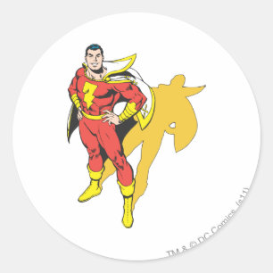Adesivo Redondo Sombra do SHAZAM
