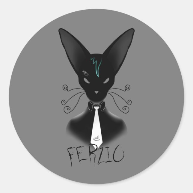 Adesivo Redondo Sombra: O Hitcat Urbano (Frente)