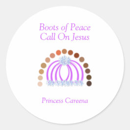 Adesivo Redondo Sombras de Um Armador de Cheio da Princesa