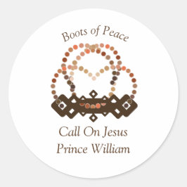 Adesivo Redondo Sombras de Um Príncipe Cheio Armor de Deus