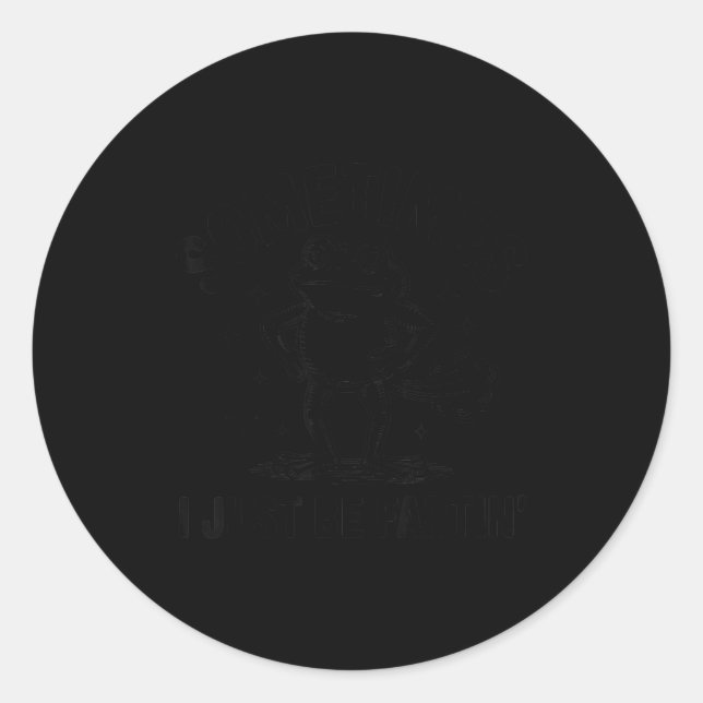 Adesivo Redondo Sometimes I Just Be Farting Frog Humor Funny Fart  (Frente)