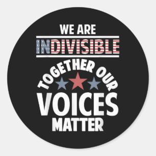 Adesivo Redondo Somos Indivisiveis Nossas Vozes