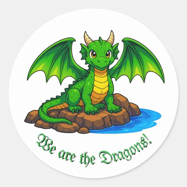 Adesivo Redondo Somos os Dragões (Frente)
