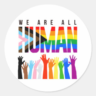 Adesivo Redondo Somos todos humanos