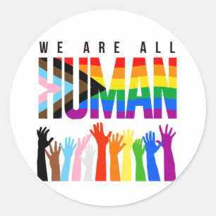 Adesivo Redondo Somos todos humanos