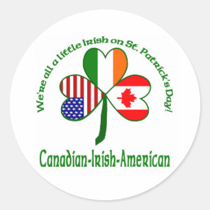 Adesivo Redondo Somos todos um pouco irlandeses - Canadá