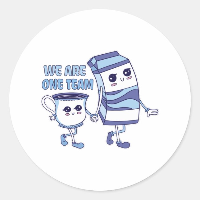 Adesivo Redondo Somos uma Equipe (Frente)