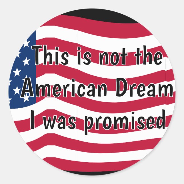 Adesivo Redondo Sonho Americano (Frente)
