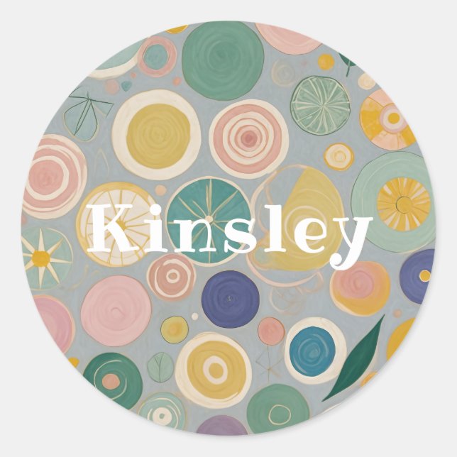 Adesivo Redondo Sonho Caleidoscópio Personalizado (Frente)