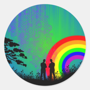 Adesivo Redondo Sonho da meia-noite do verão