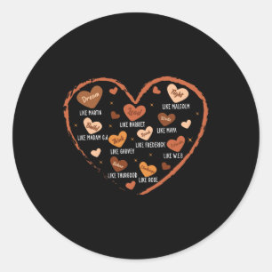 Adesivo Redondo Sonho de História Negra Semelhante a Martin Africa