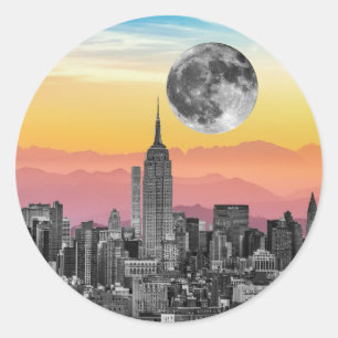 Adesivo Redondo Sonho de Nova York