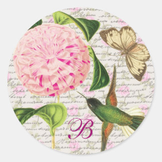 Adesivo Redondo Sonho de Vintage Monogramas