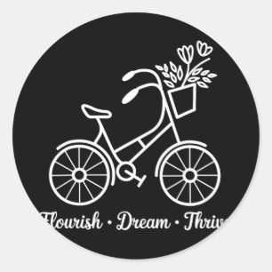 Adesivo Redondo Sonho Farto Bicicleta Floral 8647 Funny Anti