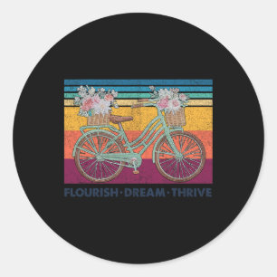 Adesivo Redondo Sonho Farto Bicicleta Floral Feliz 8647 Trum
