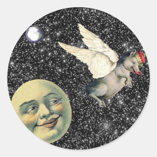 Adesivo Redondo Sonhos de Porcos (Frente)