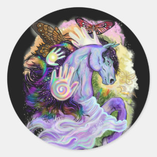 Adesivo Redondo Sonhos eqüinos
