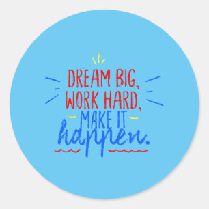 Adesivo Redondo "Sonhos Vivos: Ambição em Cor"