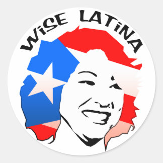 Adesivo Redondo Sonia Sotomayor Wise Latina Stickers