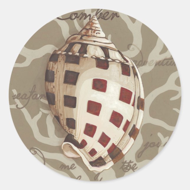 Adesivo Redondo Sonnet à beira-mar I (Frente)