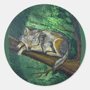 Adesivo Redondo Sono profundo - obra de arte feita à mão