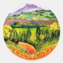 Adesivo Redondo Sonoma County Vineyard