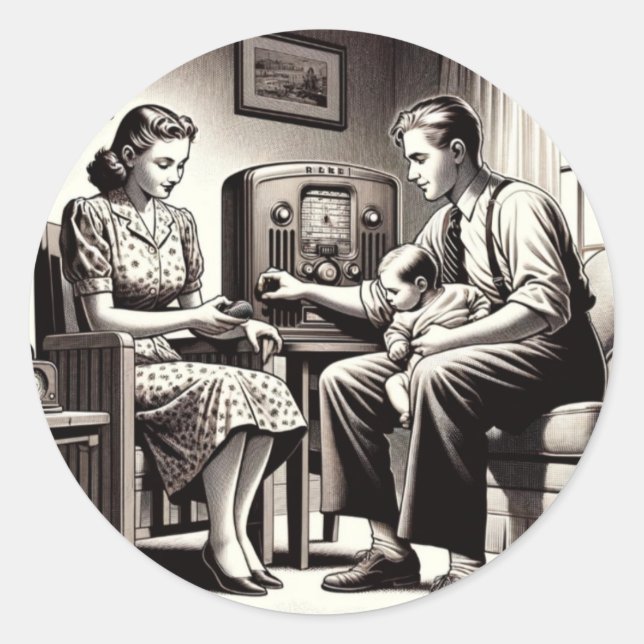 Adesivo Redondo Sons Viciados: Transmissão Em Todo Lugar. (Frente)