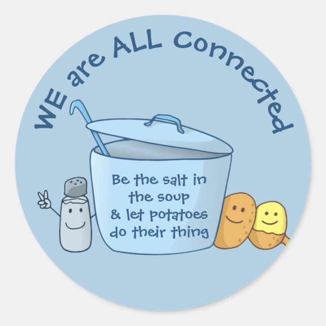 Adesivo Redondo Sopa Salgada de Batata (Frente)